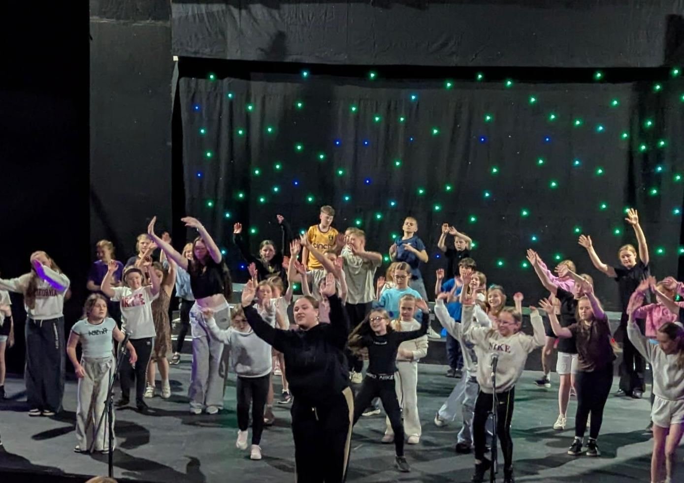 Students taking part in a holiday workshop
